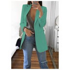 Eleganter gemusterter Doppelreiher-Blazer für Damen – Ideal für Büro-Outfits