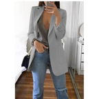Eleganter gemusterter Doppelreiher-Blazer für Damen – Ideal für Büro-Outfits