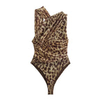 Leopardprint Damen Bodysuit