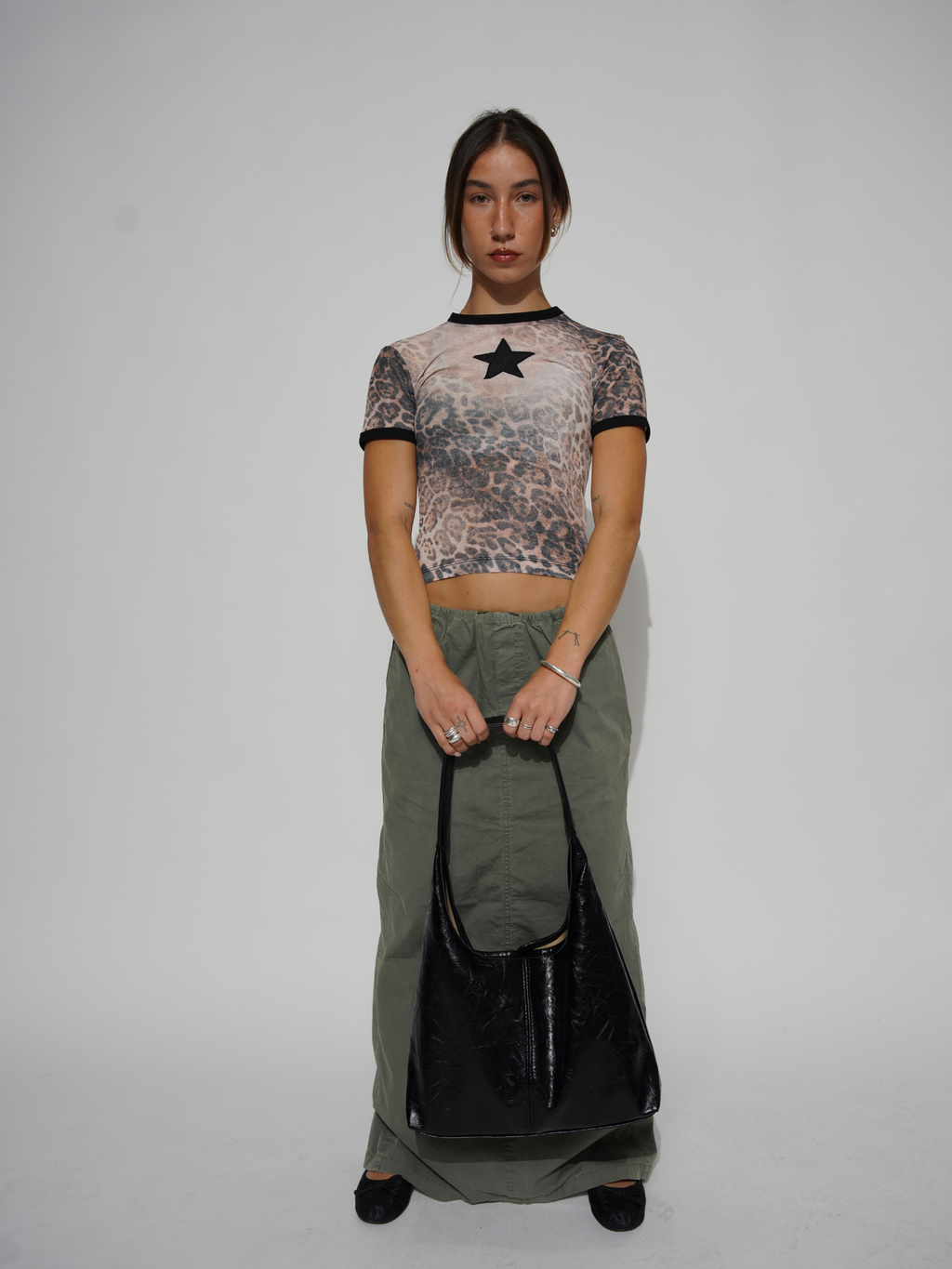 Vintage-inspirierte Abgenutzte Leder-Tasche