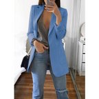 Eleganter gemusterter Doppelreiher-Blazer für Damen – Ideal für Büro-Outfits