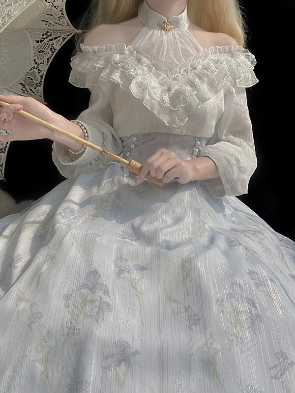 Elegantes Midi-Kleid im Stil der Belle Époque