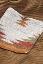 Azteken-inspirierte Cordjacke