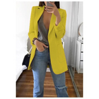 Eleganter gemusterter Doppelreiher-Blazer für Damen – Ideal für Büro-Outfits