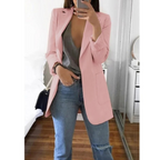 Eleganter gemusterter Doppelreiher-Blazer für Damen – Ideal für Büro-Outfits