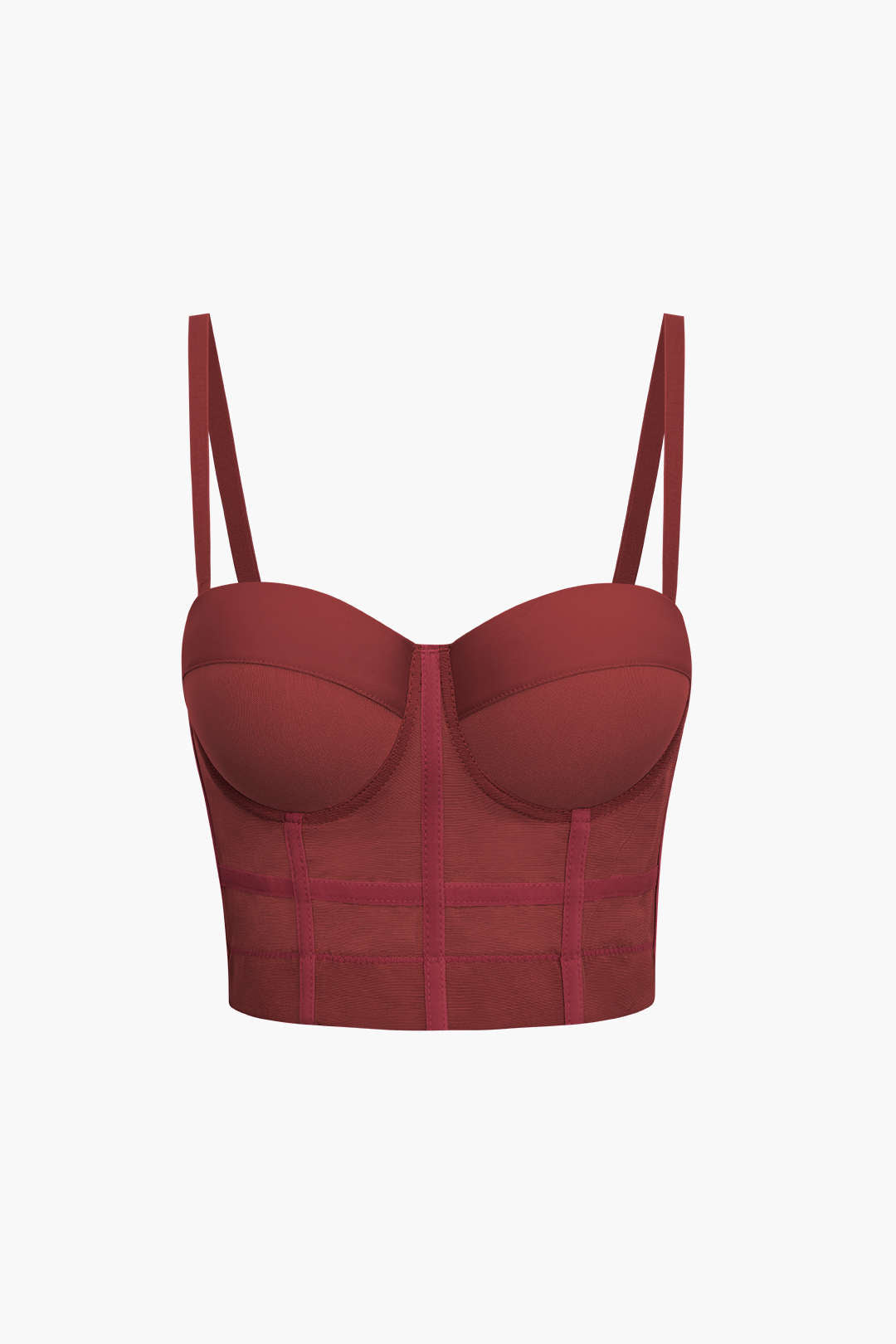 Mesh-Bustier-Top mit passender Unterwäsche