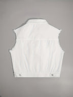 Johanna - Ärmellose Denimjacke mit nützlichen Klappentaschen