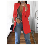 Eleganter gemusterter Doppelreiher-Blazer für Damen – Ideal für Büro-Outfits
