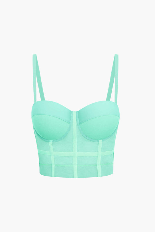 Mesh-Bustier-Top mit passender Unterwäsche