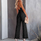 Ärmelloser Jumpsuit mit Spitzen-Details
