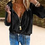 Damenbluse mit Spitzenakzenten