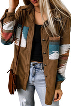 Azteken-inspirierte Cordjacke