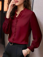 Modische Langarm-Bluse für Damen im Casual-Stil