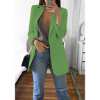 Eleganter gemusterter Doppelreiher-Blazer für Damen – Ideal für Büro-Outfits