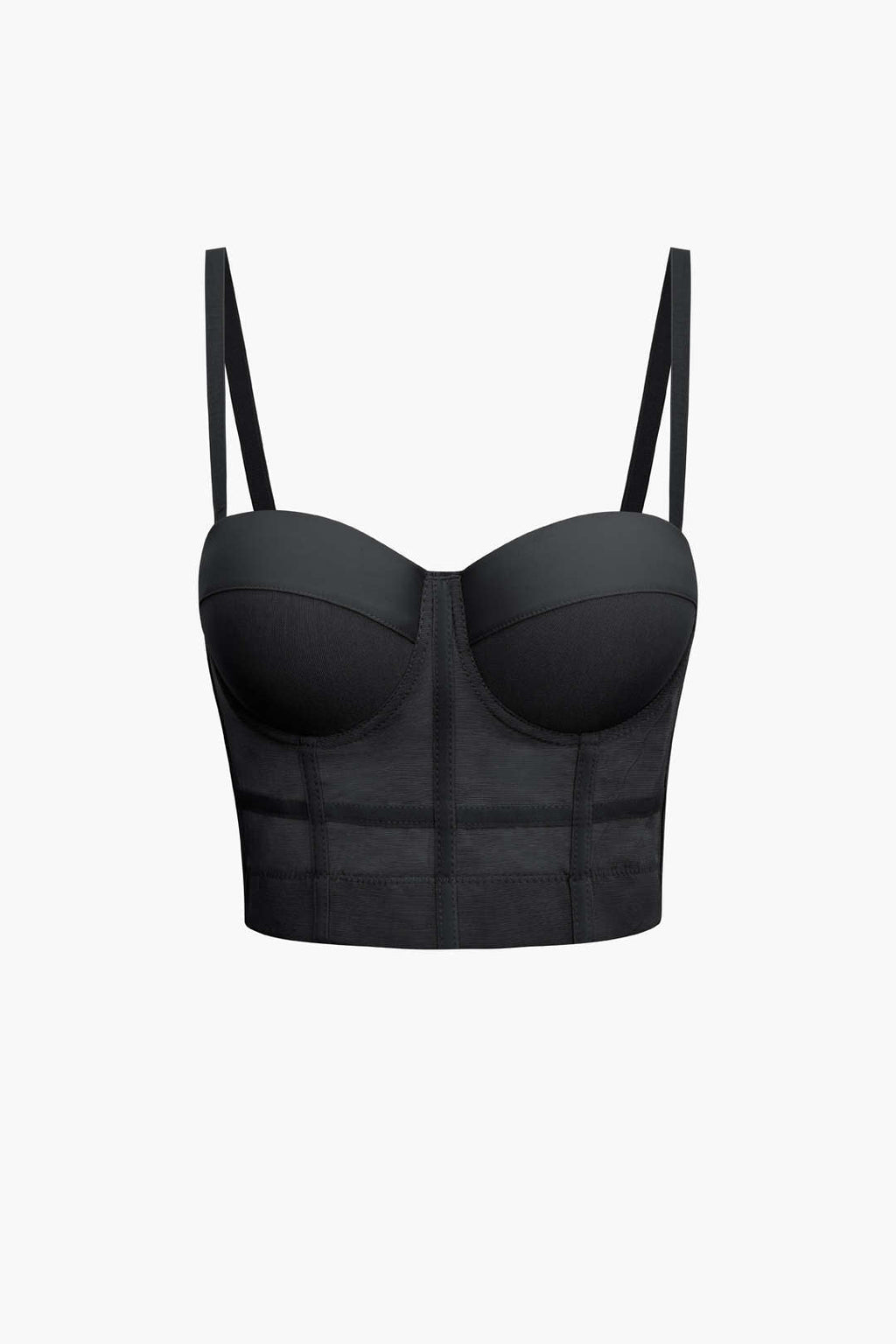 Mesh-Bustier-Top mit passender Unterwäsche