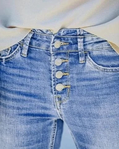 Elastische Damen-Denim-Jeans