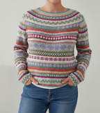 Farbenfroher Strickpullover für Plus-Size Damen
