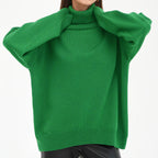 Damen Oversized Rollkragenpullover - Klassisches Strickdesign