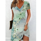 Champagnerfarbenes Cocktailkleid mit glitzernden Pailletten