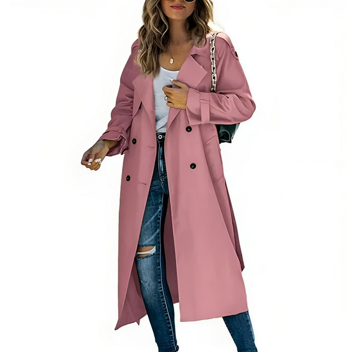 Eleganter Damen-Trenchcoat mit doppelter Knopfleiste