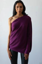 Paulina Asymmetrical Draped Sweater