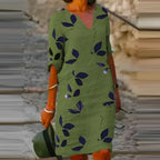 Elegantes Damen-Sommerkleid mit Blattdesign