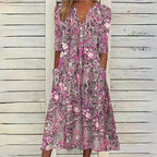 Hannahs Midi Blumen Kleid